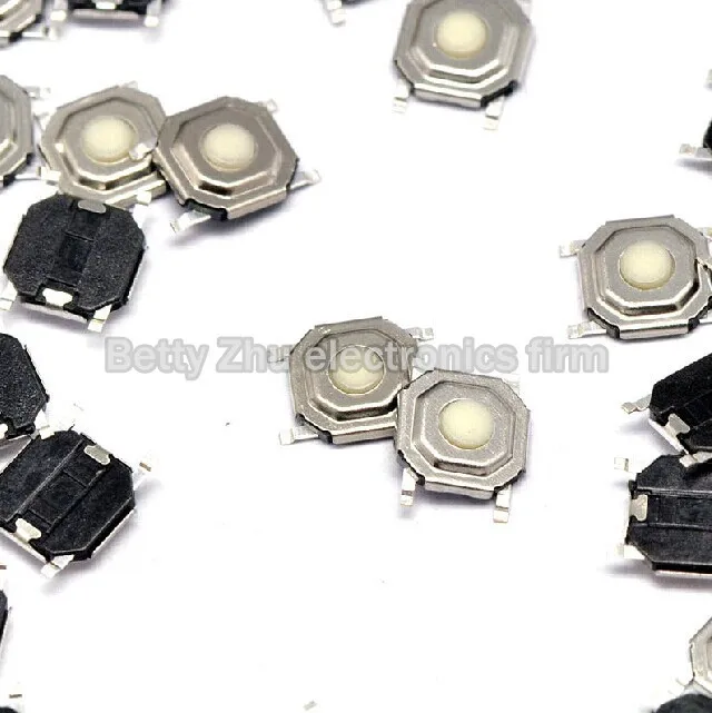 1000PCS/LOT 4 * 4 * 1.5 MM 4*4*1.5MM SMD plastic button touch switch / waterproof copper head  4pin pin 4 feet four