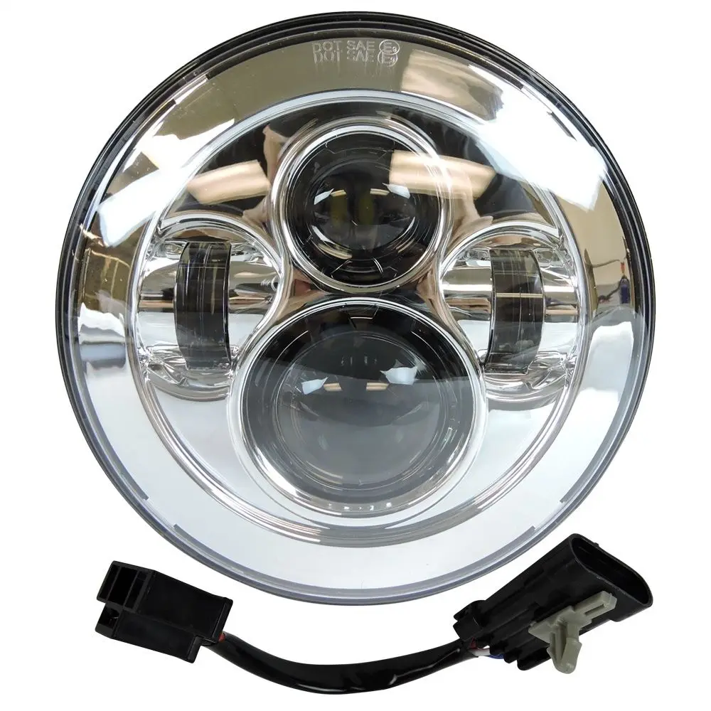 7 "Led Projector Koplamp 4.5" Mistdoorlaatlamp Voor Harley Touring Electra Glide Road King Softail Nachttrein Bad Boy Lamp