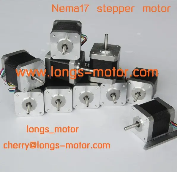 10pcs Nema17 stepper motor with 60oz.in, 2.4A, 0.9Degree,48mm length,4 leads CNC MILL--longs motor