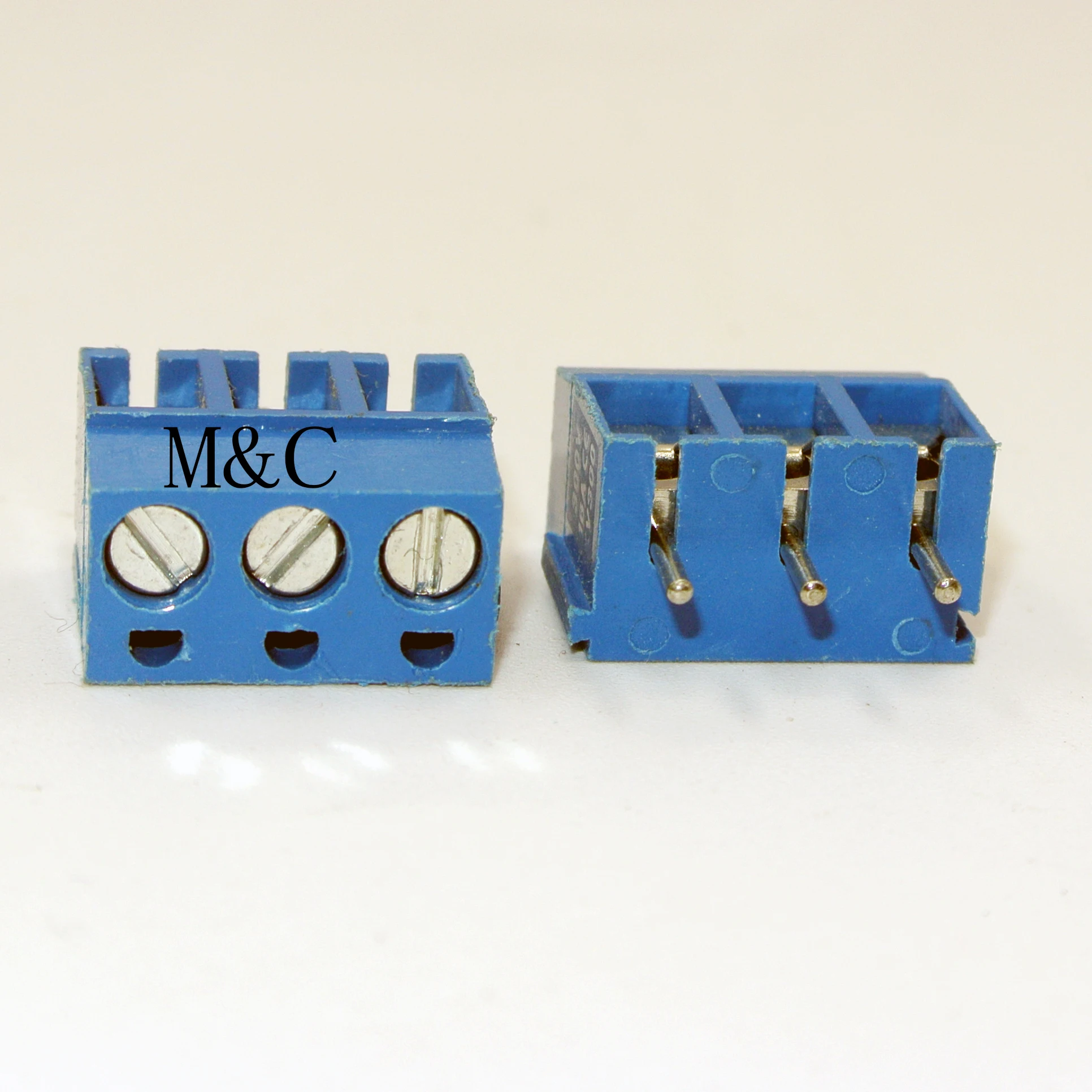 

100x Blue 3p M3 Screw PCB Terminal Block 5mm Pitch 16A Connectors KF300