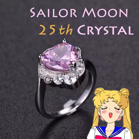 Sailor Moon Serenity Cosplay Sterling 925 Silver Lover Heart Usagi Engagement Ring