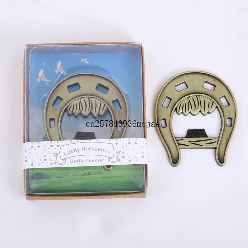 

100pcs Horseshoe Shaped Openers Beer Wine Bottle Openers in Gift Boxes Wedding Gift Favors Wholesale