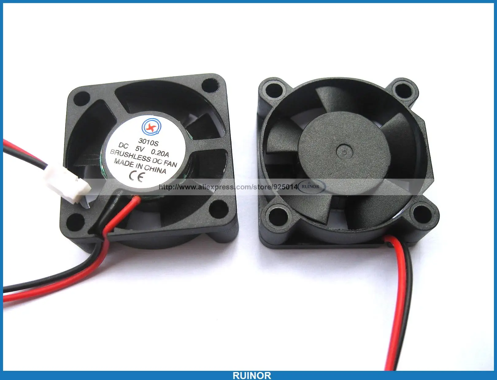 

4 Pcs Brushless DC Cooling 5 Blade Fan 3010s 5V 30x30x10mm 2 Wires