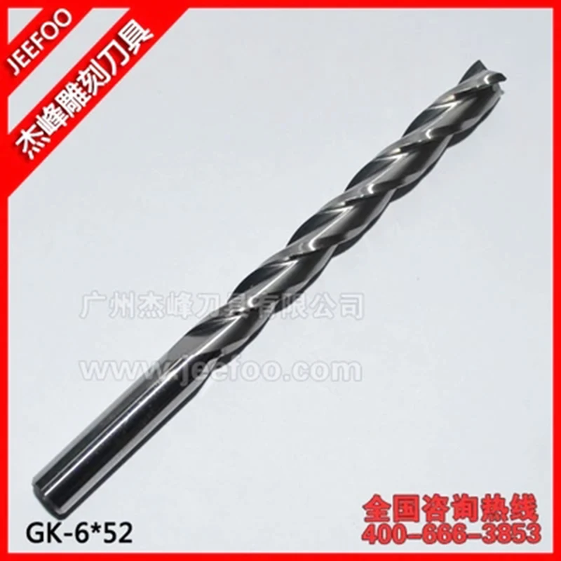 

6*52mm Three Flutes Carbide Cutters/ End Mill Tools/CNC Router Bits/Engraving Tools/Cutting MDF/Wood/PVC