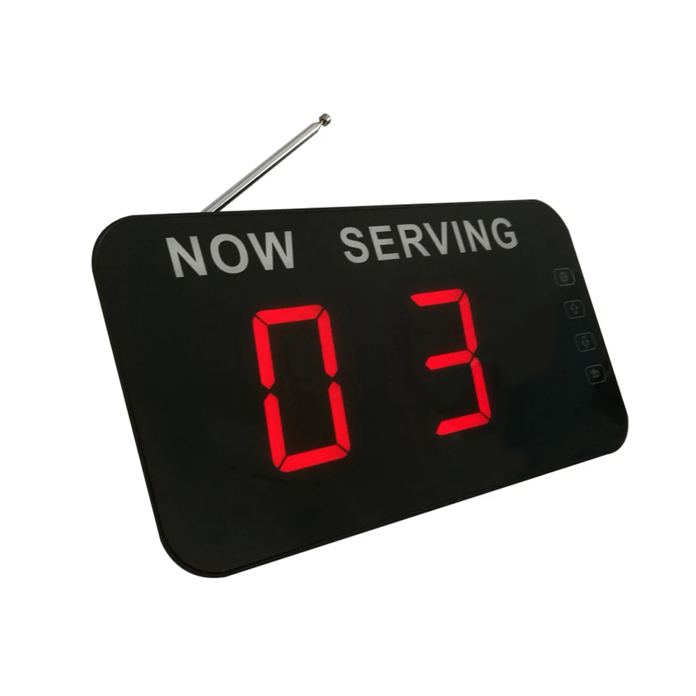 Best Price  433.92mhz Wireless Led Two Digit Queue Display Restaurant Service Number Waiting System