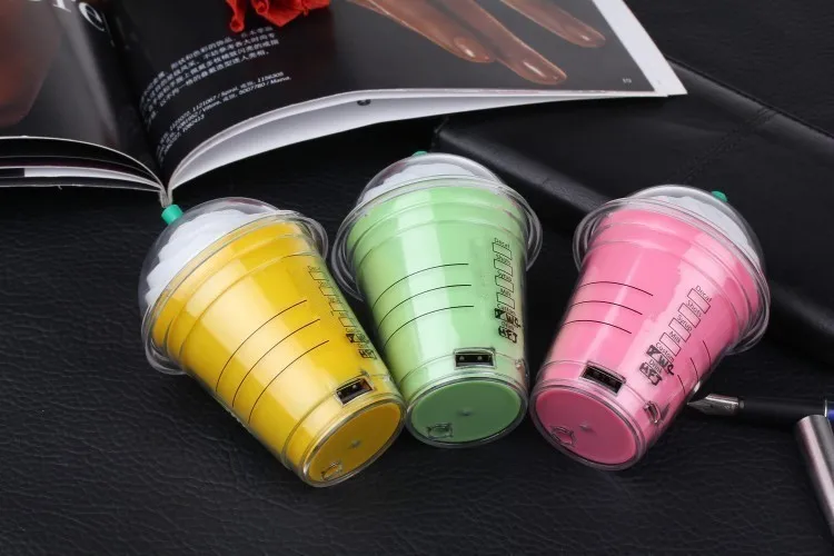 

Hot Sale buck charger power bank 5200MAh stars coffee cup external Portable backup Battery Charger universal with Pack