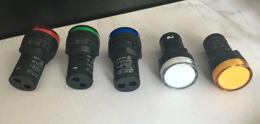 10pcs AD16-22D/S LED Power Indicator 22mm AC/DC36V Signal Light Pilot Lamp