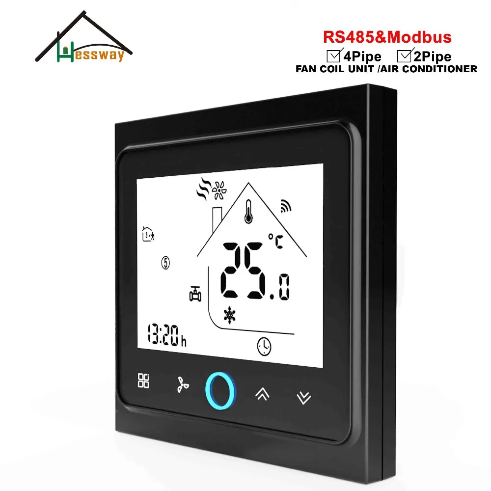 HESSWAY 2pipe Fan coil unit THERMOSTAT RS485/MODBUS RTU communication for  smart cool heating switch