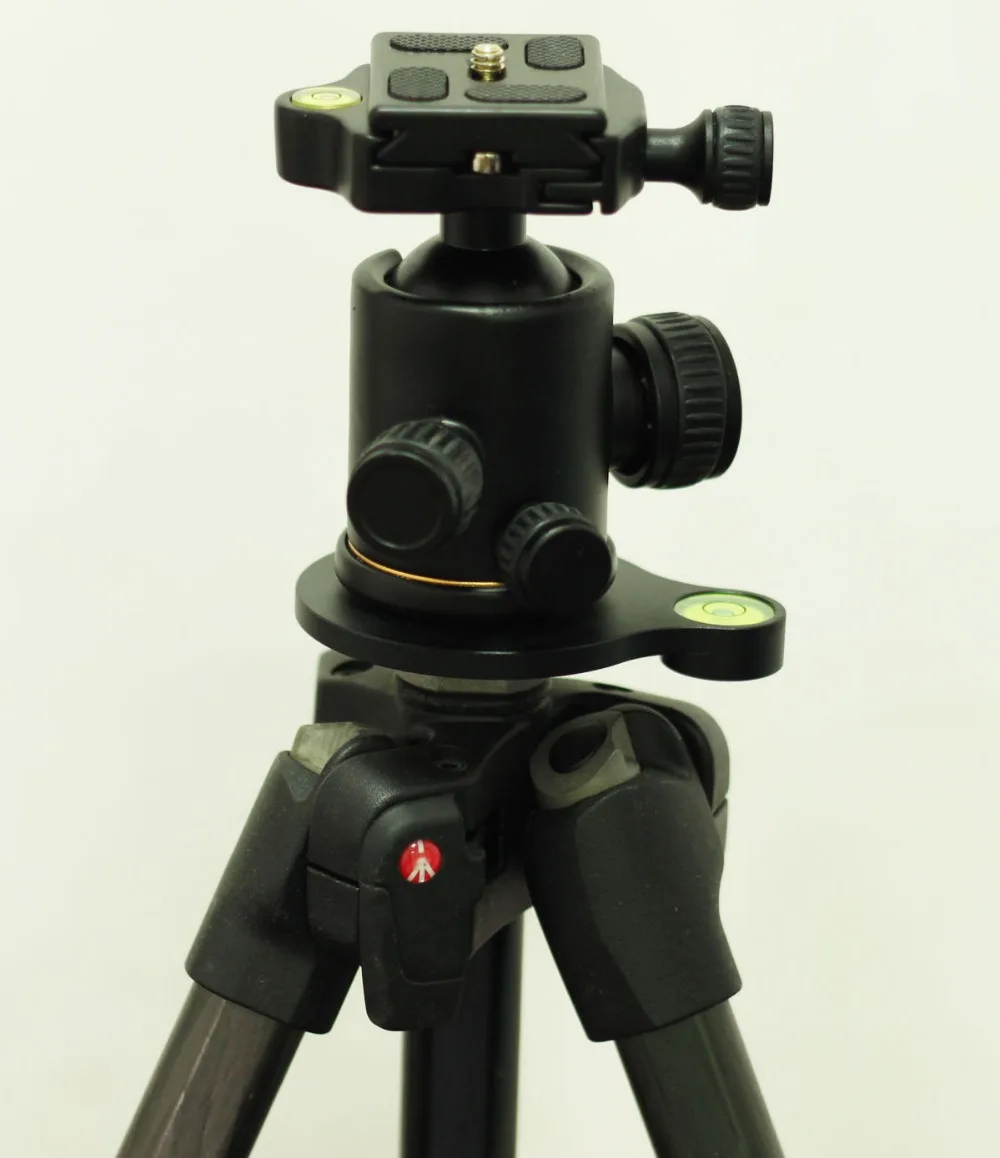 New design Offset Bubble Level Plate for Tripod / Monopod / Head 3 way head and camera support
