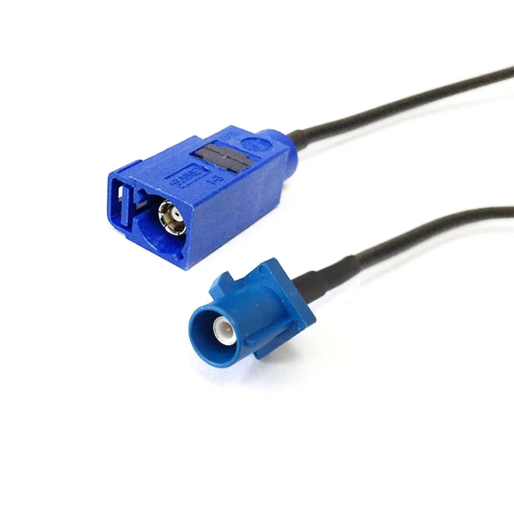 

1PC GPS Navi Extension Cable Fakra C Male to Fakra C Female Blue Connector Pigtail Adapter RG174 15/30/50/100CM