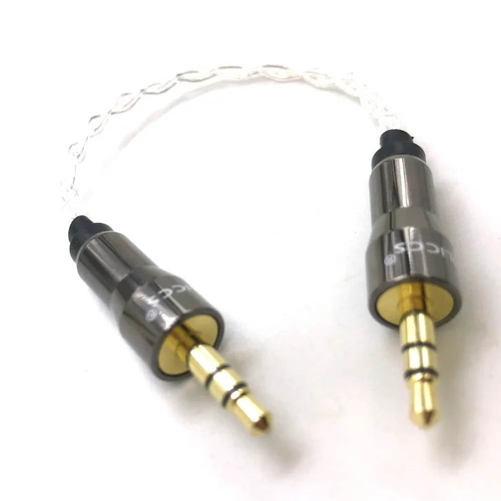 Haldane 10 cm da 3,5 mm a 3,5 mm 4 core 7N OCC Placcato argento 3,5 mm Stereo Audio Hifi Audio Cavo AUX per auto