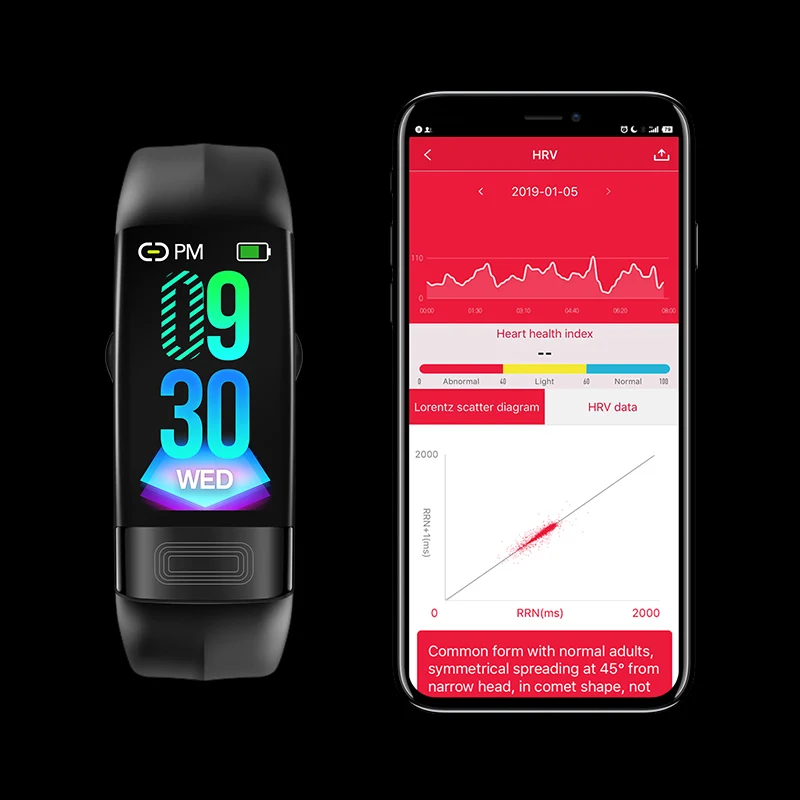 Imagem -04 - Relógio Inteligente dos Homens de Fitness Rastreador Pulseira Ecg Hrv Esporte Smartver Feminino Ip67 à Prova Dip67 Água pk m6 m5 Banda Inteligente para Xiaomi Oppo P11