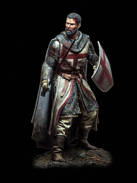 Unassambled   1/18 90MM Templar Knight, XII Century     Figure  Historical  Resin kit miniature model Unpainted