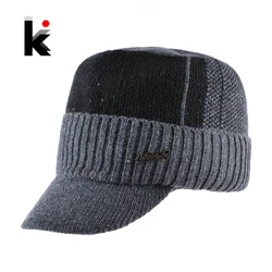 Unisex Knitted Baseball Cap Women Winter Knit Skullies Hat For Men Add Velvet Thick Outdoor Sports Warm Chapeu Masculino