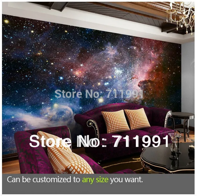 

Custom Large 3d Wallpaper Star Universe for for the living room bedroom restaurant ceiling wall waterproof embossed wallpaper