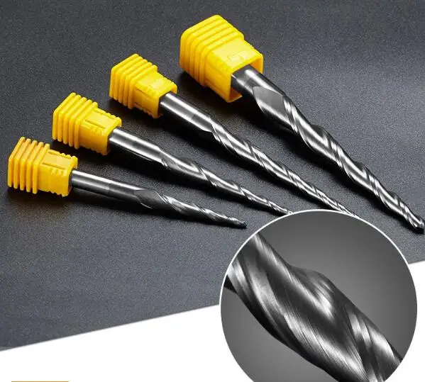 

2PC 55 Degree R0.25*D6*30.5*75L*2F Solid Carbide 6mm Ball Nose Tapered End Mills Router Bits CNC Taper Wood Metal Milling Cutter