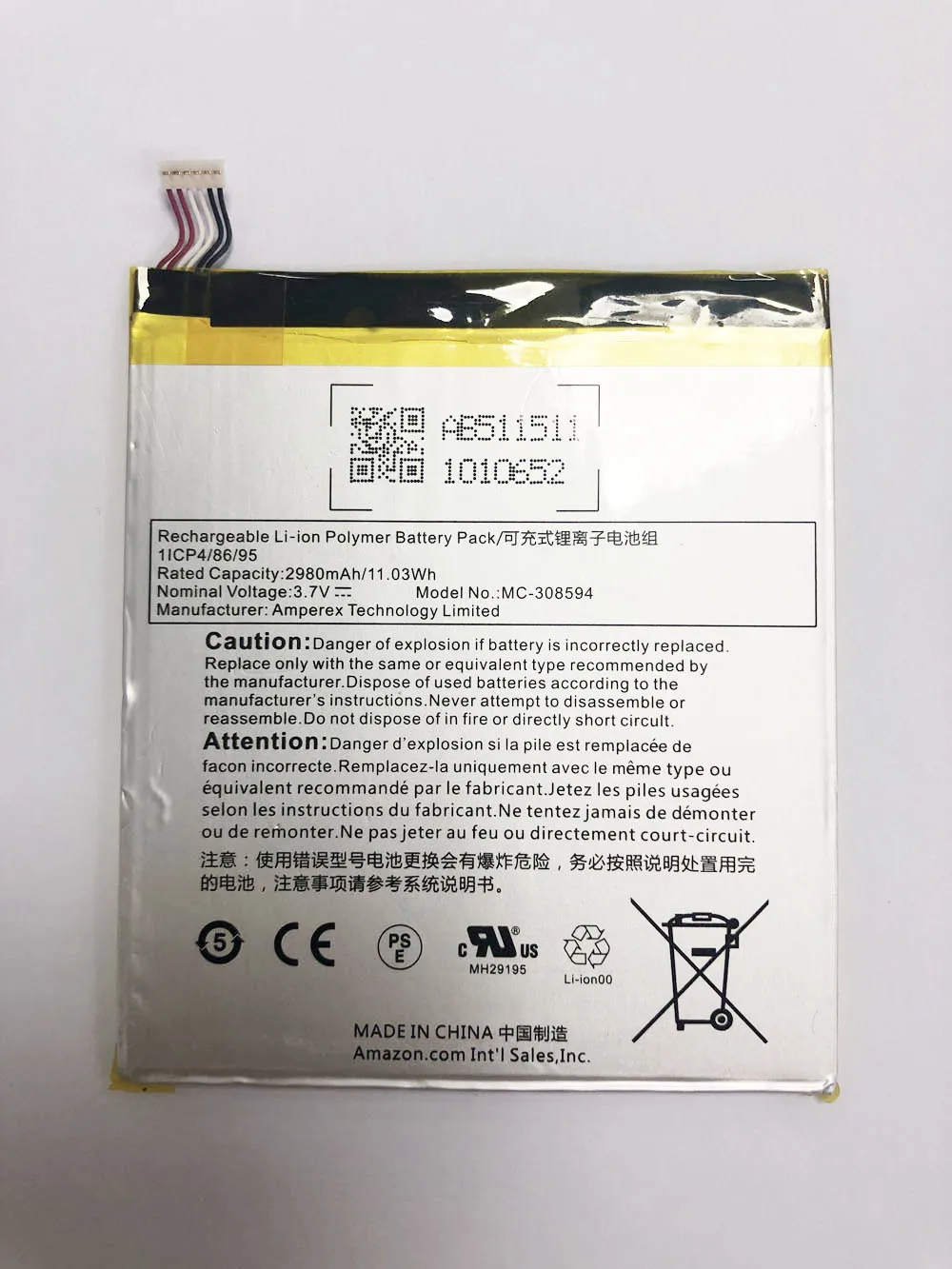 original 2980mah MC-308594 Battery for Amazon Kindle Fire 7 5th Gen SV98LN batteries