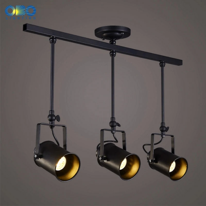 Vintage Ceiling Lights Clothing Store Indoor Lighting Suspended Track Lamp E27 Lamp Holder 110-240V Free Shipping