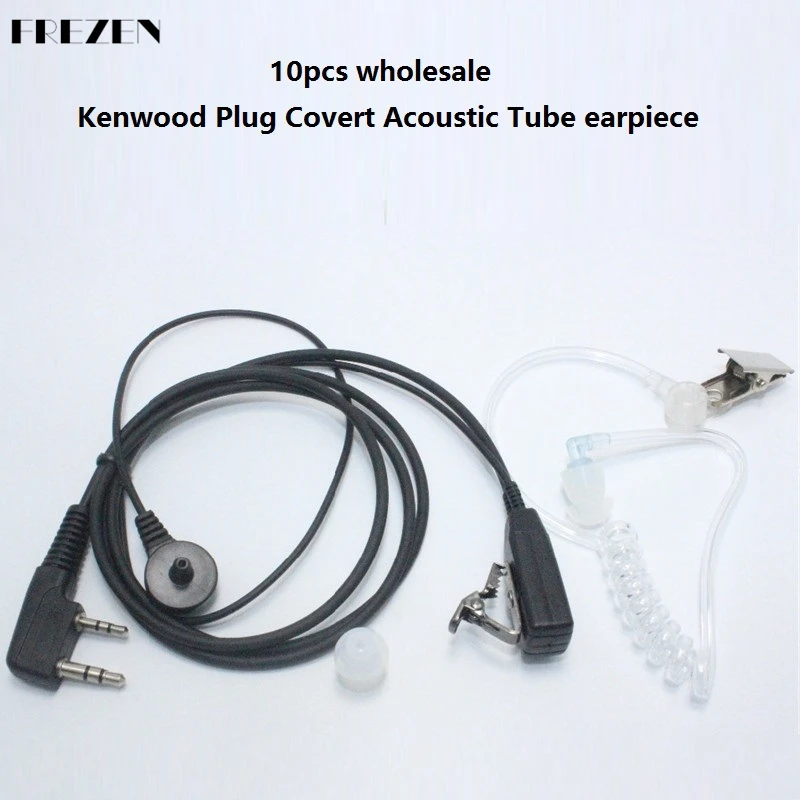 Headset de 2 pinos k para kenwood baofeng tyt wonxun, tubo acústico discreto, protetor de corpo, headset, rádio