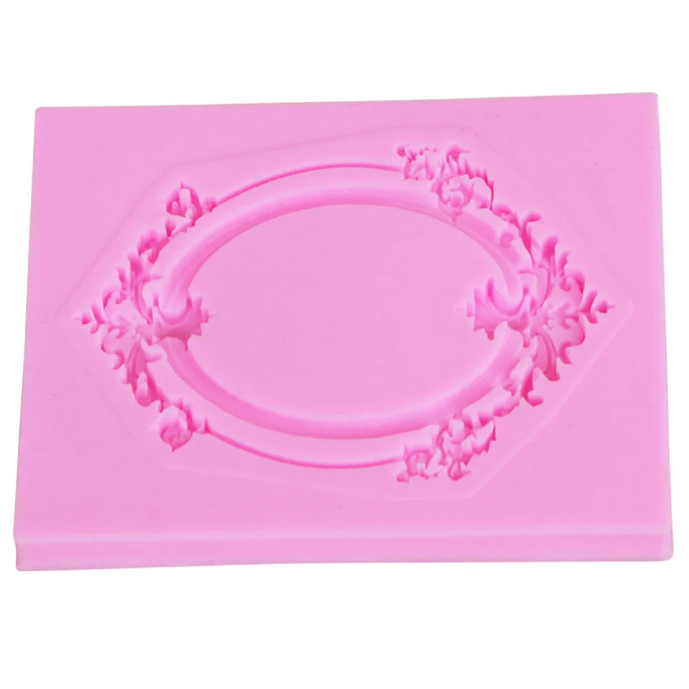 M940 DIY Frame Mirror Retro Silicone Cake Mold Candy Sugar Cake Decorating Fondant Embossing Pad Pastry