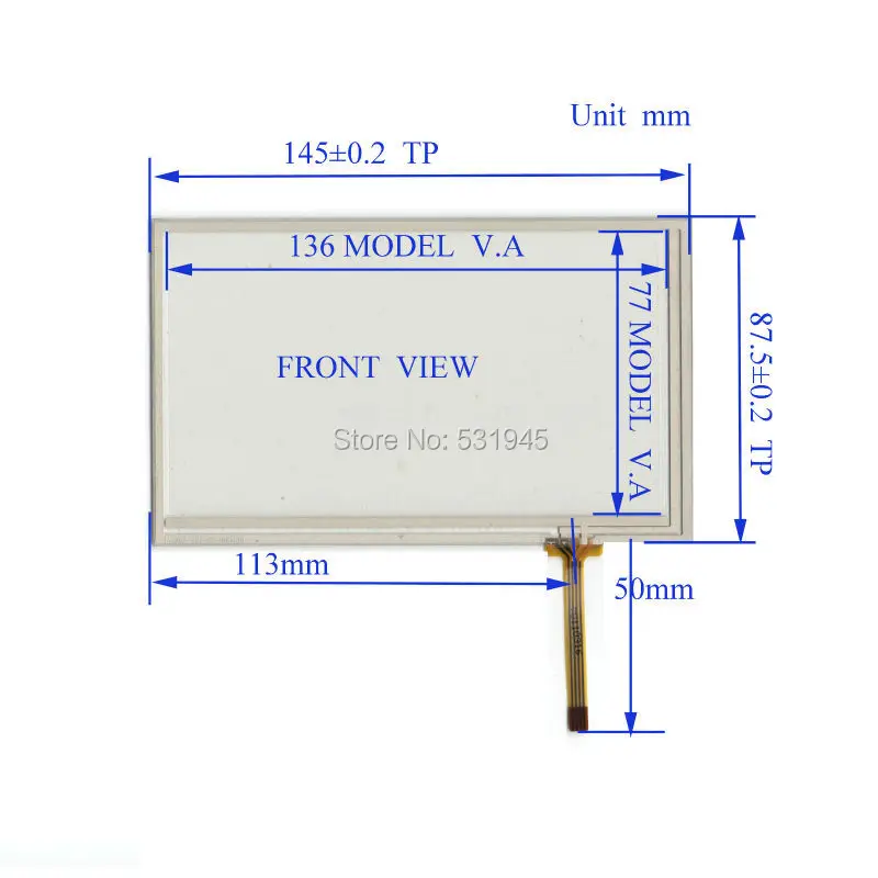 

ZhiYuSun New 6 Inch Touch Screen 145mm*87mm for 6 GPS GLASS 145*87 for tble compatible 060029 for gps touch on TM060RDH01