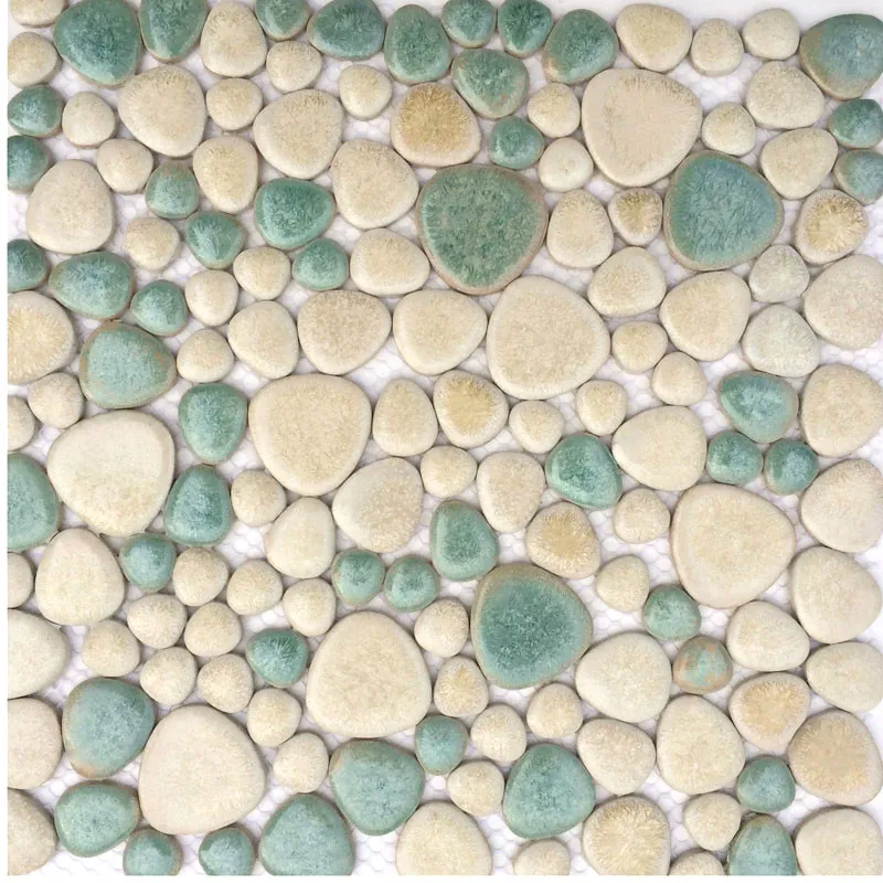 

Hot Ceramic pebble mosaic tile kitchen backsplash wallpaper bathroom swimming pool wall background tiles factory