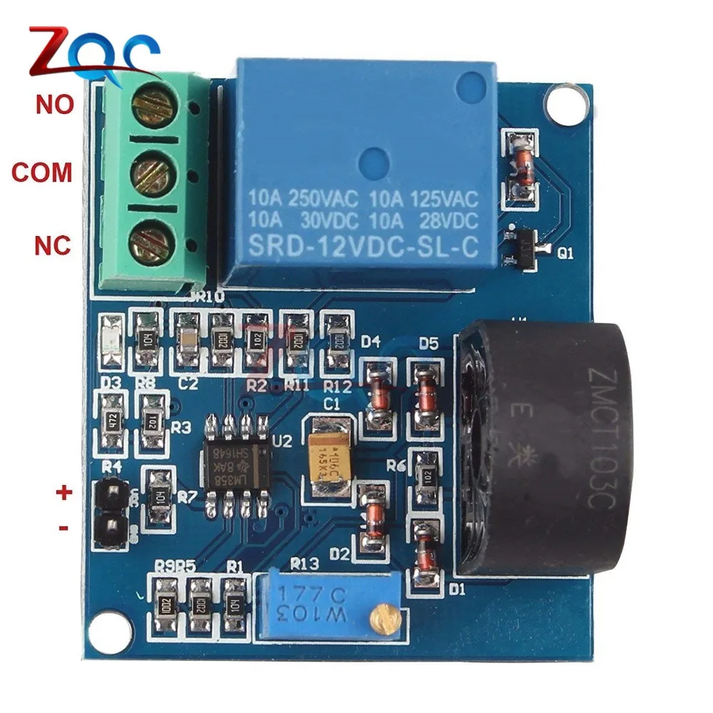 AC Current Detection Sensor Module 5V 12V 24V Relay Protection Module 5A Over-Current Overcurrent Protection Switch Output