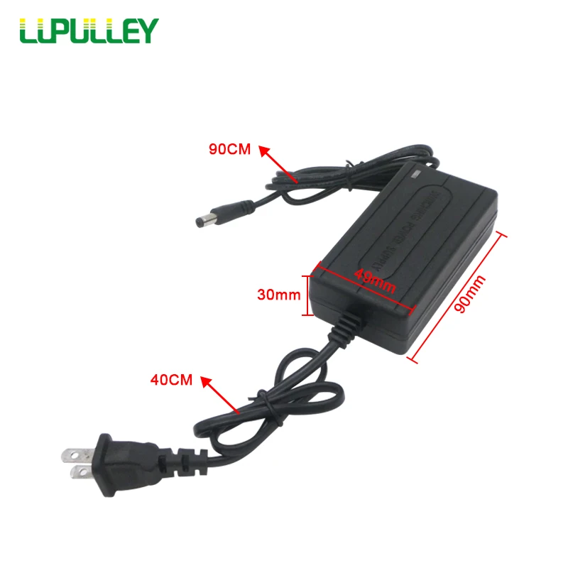 LUPULLEY Power Supply Motor Adapter Switching Adjustable AC100-240V AC to DC 12V/24V 3A for DC Gear Motor