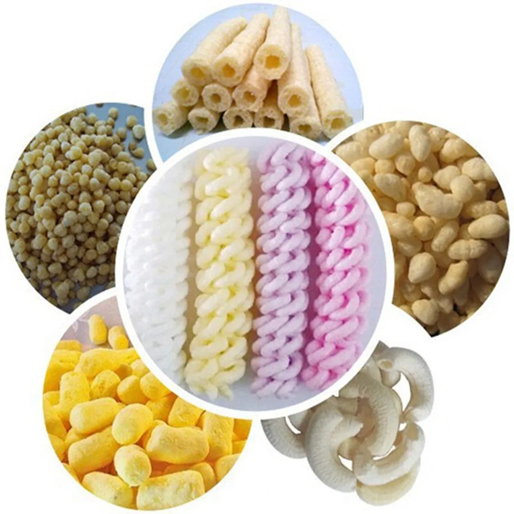 Small business use mini puffed corn rice snacks food extruder machines