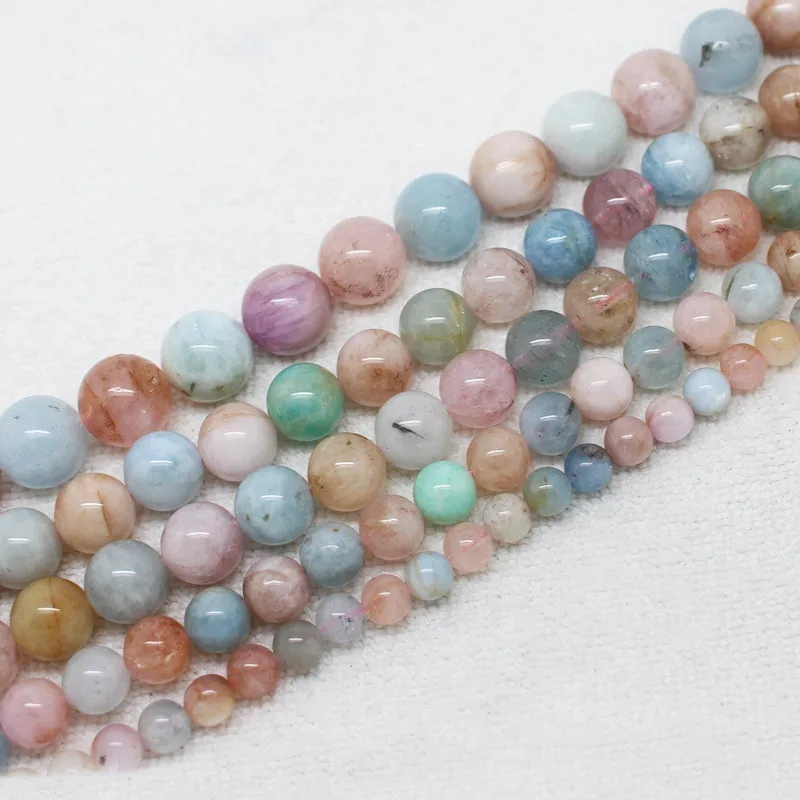 Wholesale AA+ Morganite Stone Round Beads 15