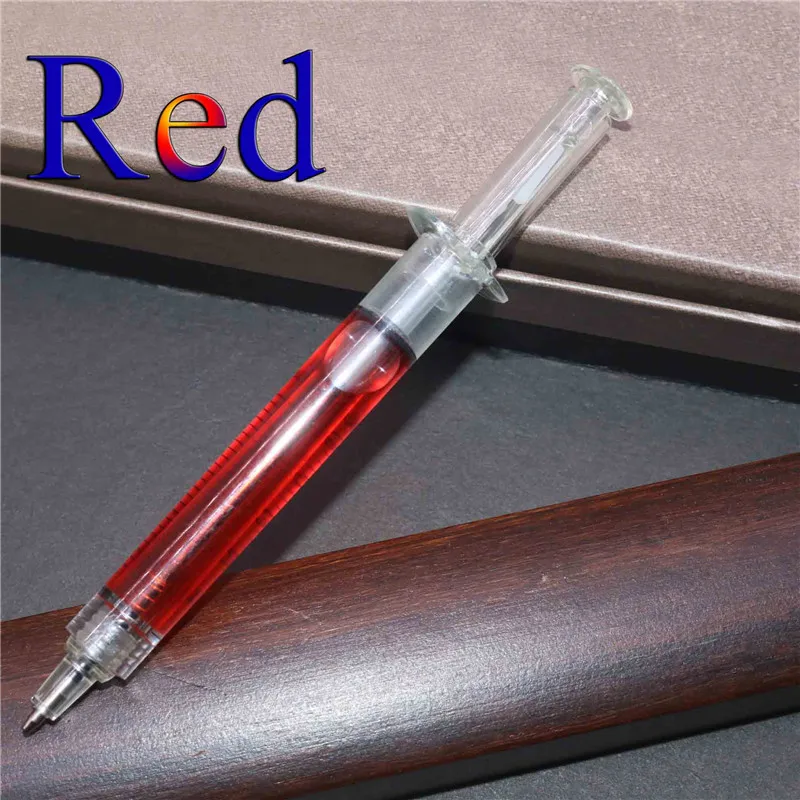 Pen Wholesale 200 Pcs 0.7mm Steel Pen Syringe Magic Ballpoint Pen Blue ink Student Office Stationery Creative Gift Toy Pen