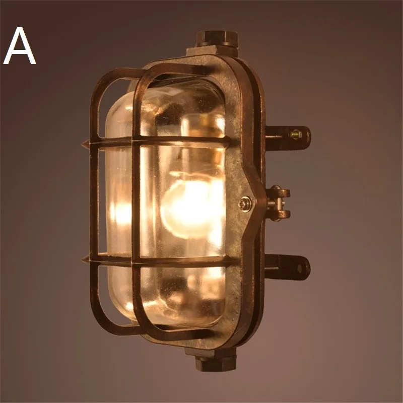 Vintage LED Wall Lamp Outdoor Sconce Lights Waterproof Garden Wall Light Fixtures Aluminum Glass Antique Porch Lighting