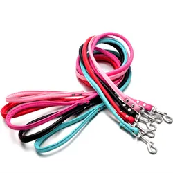 Pet Cat Puppy Dogs Leash Long Smooth PU Leather Leashes Solid Dog Walker Dog Pet Accessories with 5 Color