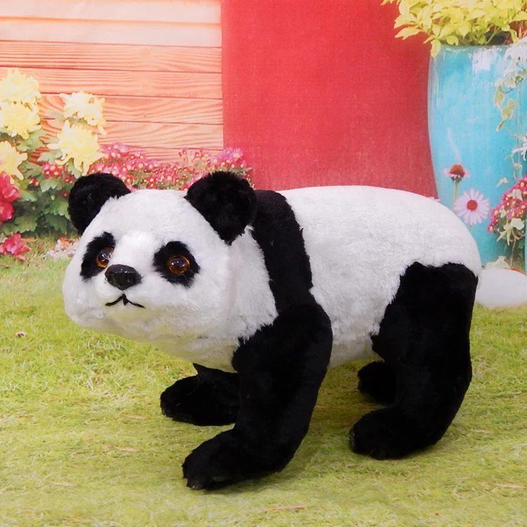 

plastic&furs giant panda model large 40x25cm artificial panda handicraft prop home garden decoration gift d2355