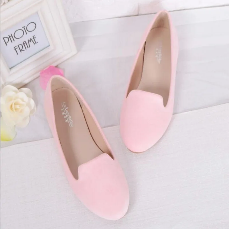 Women Flat Shoes Spring Summer Ballet Flats Shoes Slip on Women Moccains Casual Loafers Shallow Boat shoes size 31-44