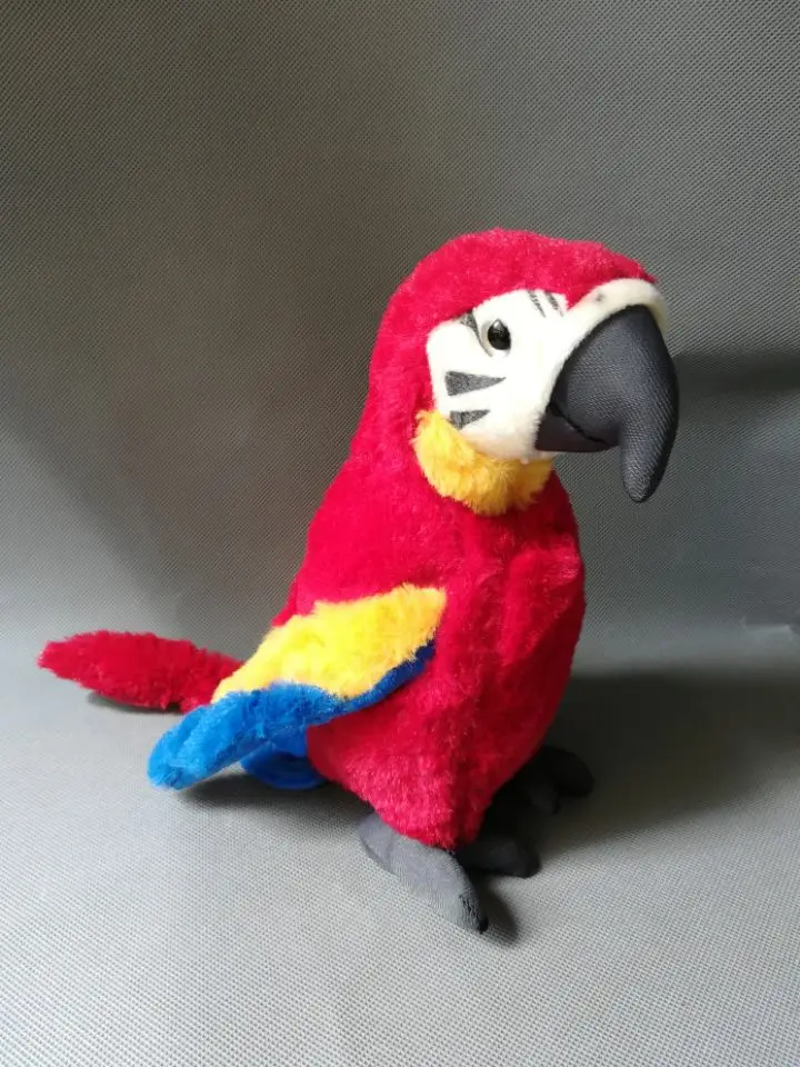 

lovely red parrot plush toy about 26cm parrot bird soft doll birthday gift h0820