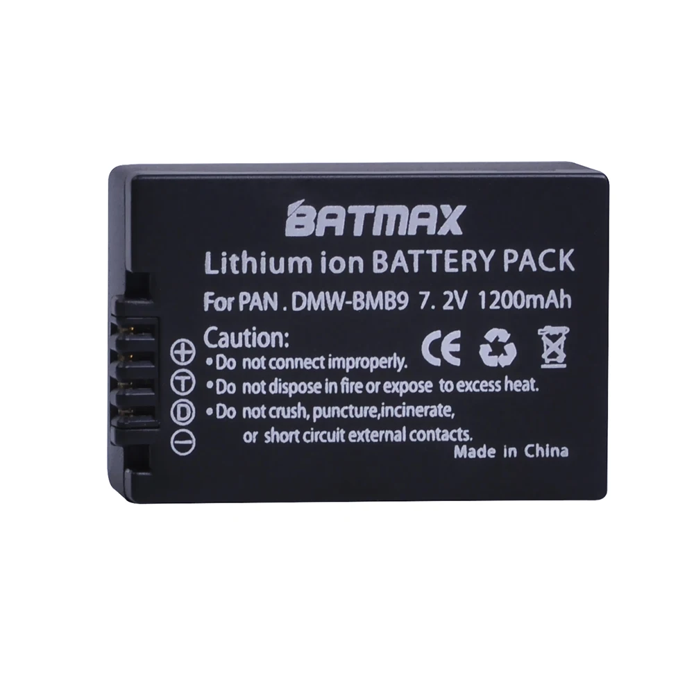 

1pc 7.2V 1200mAh DMW-BMB9 DMW-BMB9E DMW BMB9 Battery for Panasonic Lumix DMC FZ40K FZ45K FZ47K FZ48K FZ60 FZ70 FZ100 FZ150