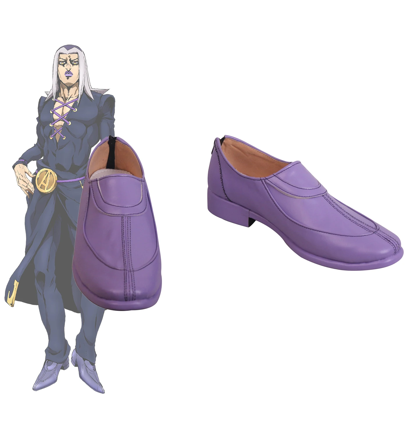 

Leone Abbacchio Shoes Cosplay JOJO's Bizarre Adventure Golden Wind Leone Abbacchio Cosplay Purple Boots Custom Made