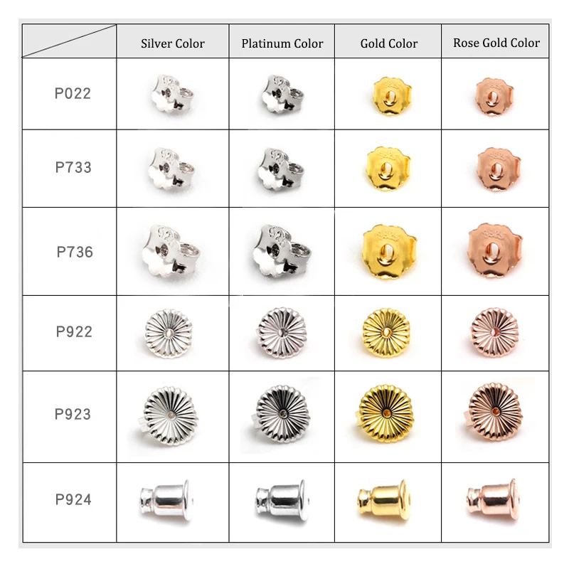 

Wholesale 10pairs 925 Sterling Silver Earring Back Plug Earring Settings Base Ear Studs Back DIY Earring Jewelry Accessories