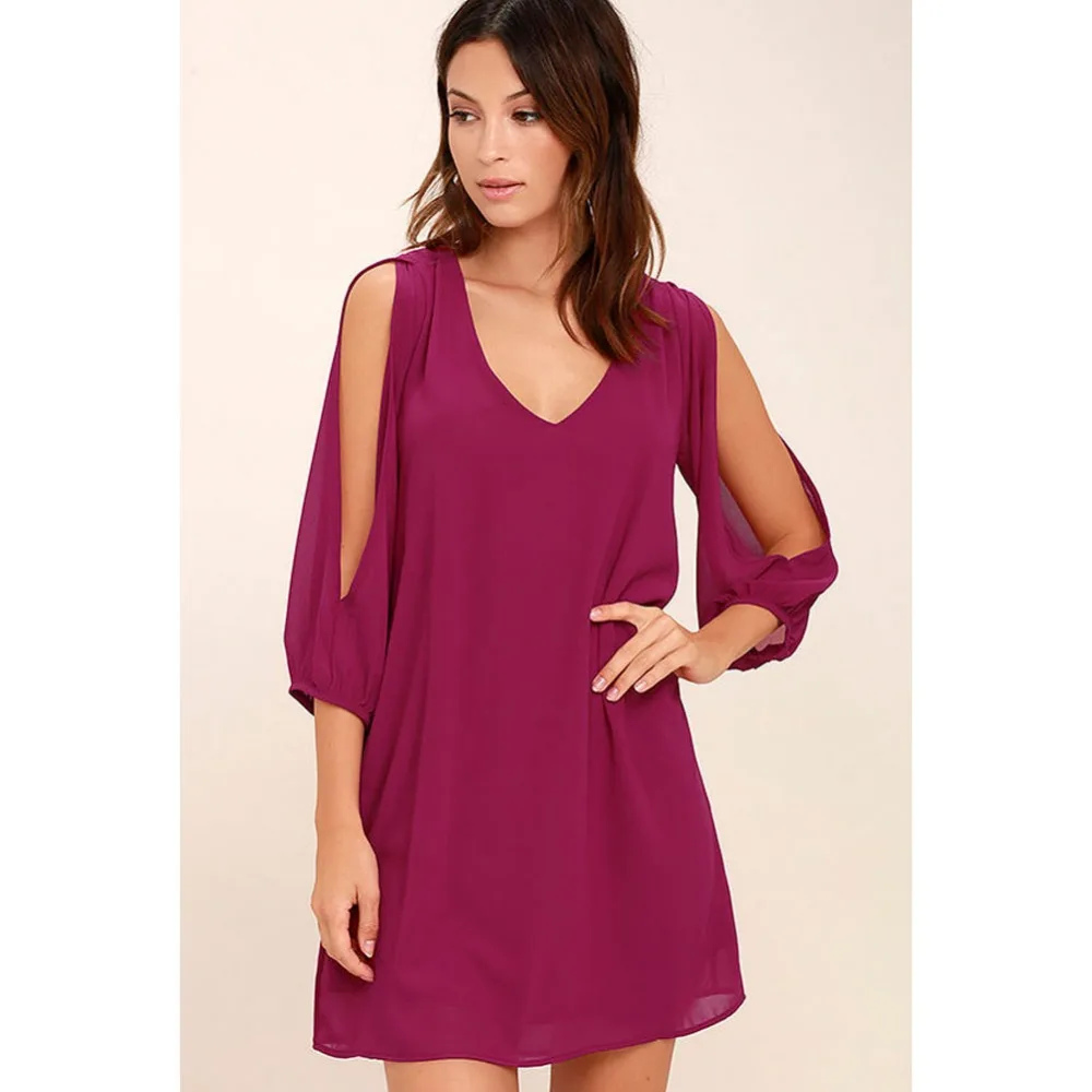 new 2021 Summer Fashion women casual chiffon solid party dress off the shoulder 2XL Size dresses loose casual sexy dress