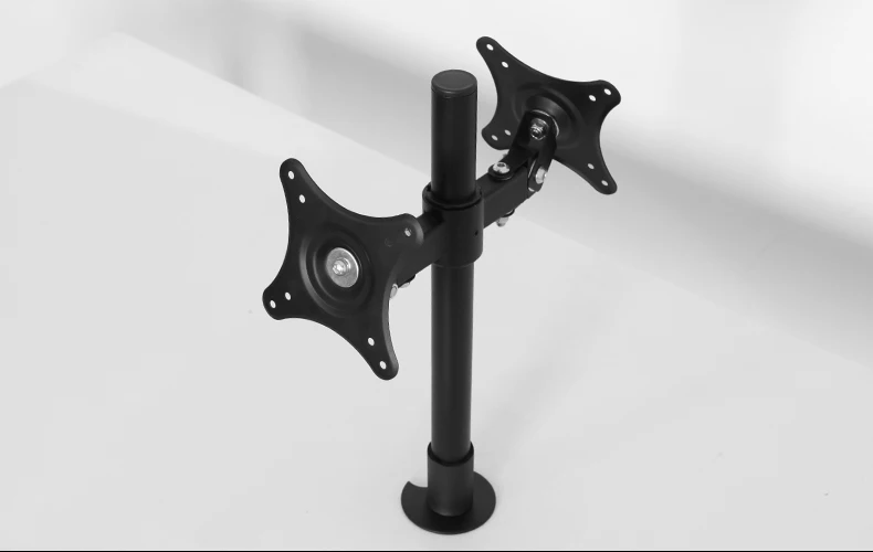 デュアルlcdledモニターホルダー背中合わせデスクトップグロメットマウントディスプレイスクリーンラックtvマウント