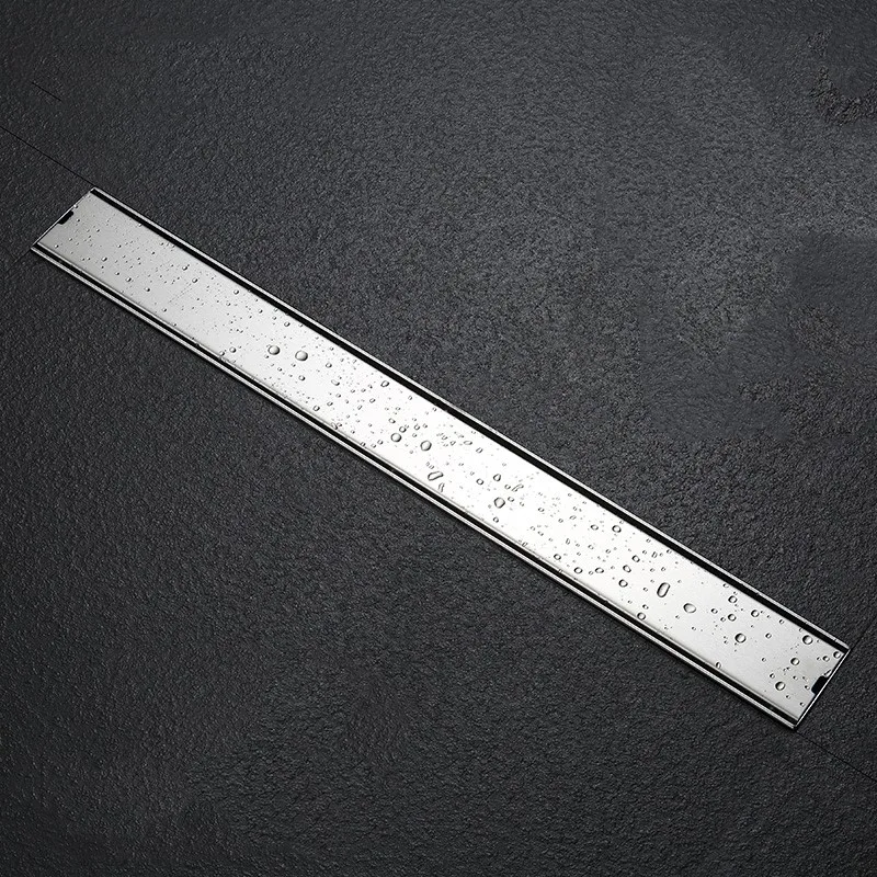 

800mm Odor-resistant Floor Drain Cover Rectangle SUS304 Stainless Steel Shower Floor Grate Drain Linear Floor Drain--