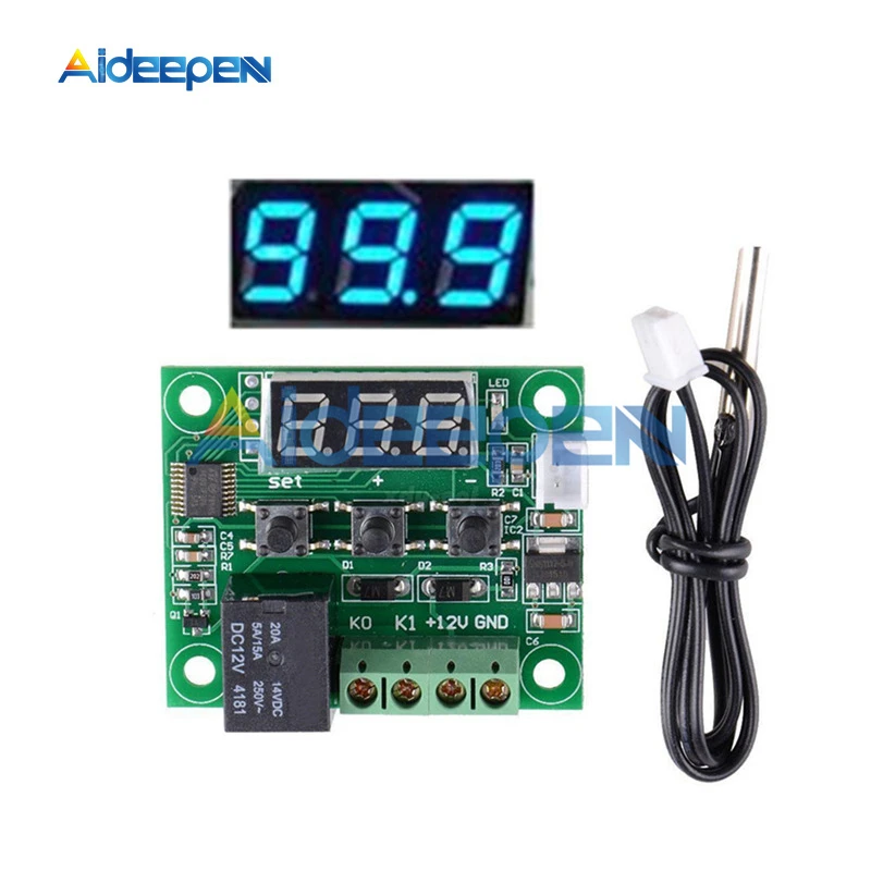 DC 5V 12V 24V AC 110-220V W1209 LED Digital Thermostat Temperature Control Thermometer Controller Switch Module NTC Sensor