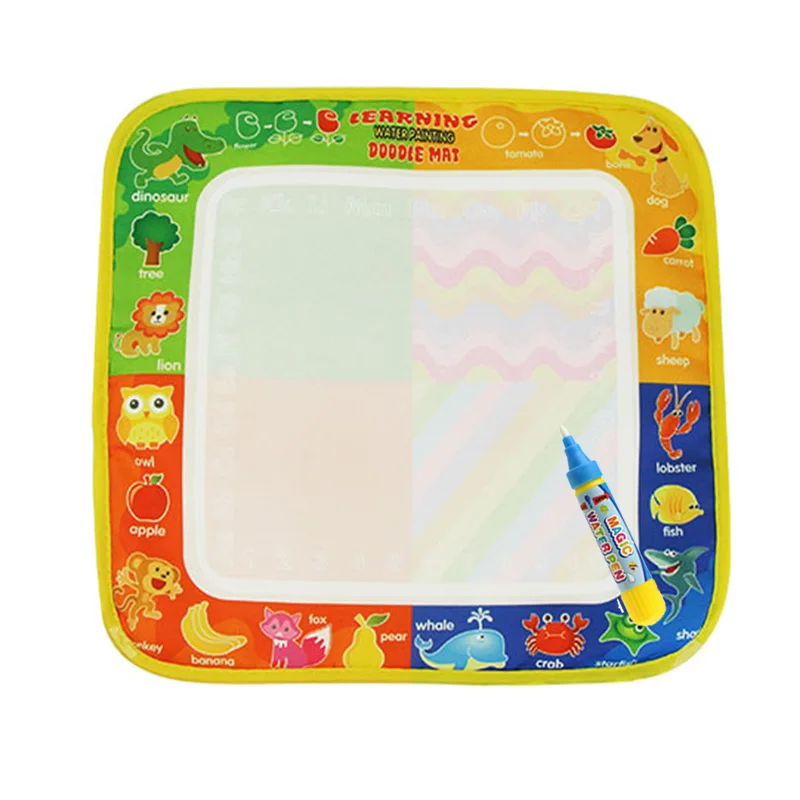 Tapis de gribouillage à l'eau et 1 stylo magique, planche à dessin Non toxique, jouets de coloriage, peinture, apprentissage, jouets éducatifs pour enfants, cadeau, 5 Types