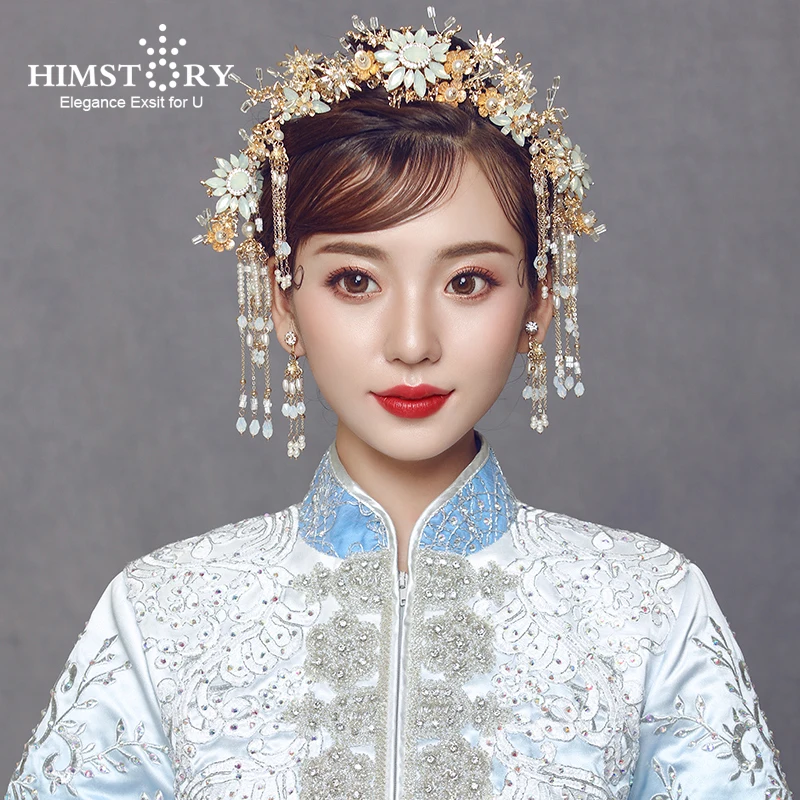 7pcs/set Retro Chinese Style Handmade Beaded Wedding Bridal Hair Accessories Women Costume Hairwear Hairpins Haircombs Accessory