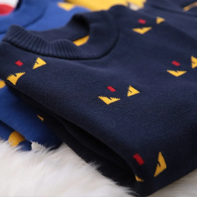 Foreign Trade Boys Casual Knitted Sweaters Children's Cotton Bottoming Knitwear Teenage Kids Multicolored Pullovers Clothes B108