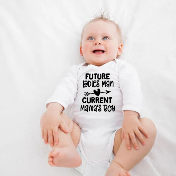 

Newborn Long Sleeve Bodysuits Future Lady's Man Current Mama's Boy Casual Infant Baby Bodysuit KidJumpsuit Clothes 0-24M