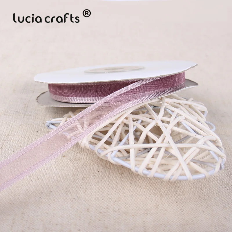 25yards/Roll nastro di Organza da 10mm per accessori per fiocchi per capelli da ragazza fai da te fatti a mano materiale da imballaggio regalo U0301