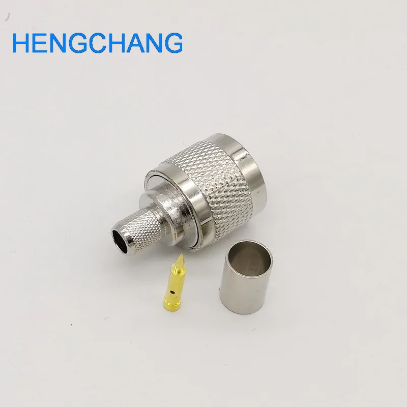 Conector macho tipo N 50-5 conector N conector Coaxial RF para Cable LMR300 5D-FB N-50J-5 conector Coaxial RF 10 unids/lote