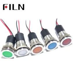 16mm panel hole FL1M-16FW-1 metal red yellow blue green 12v 110v 220v 24v led indicator light